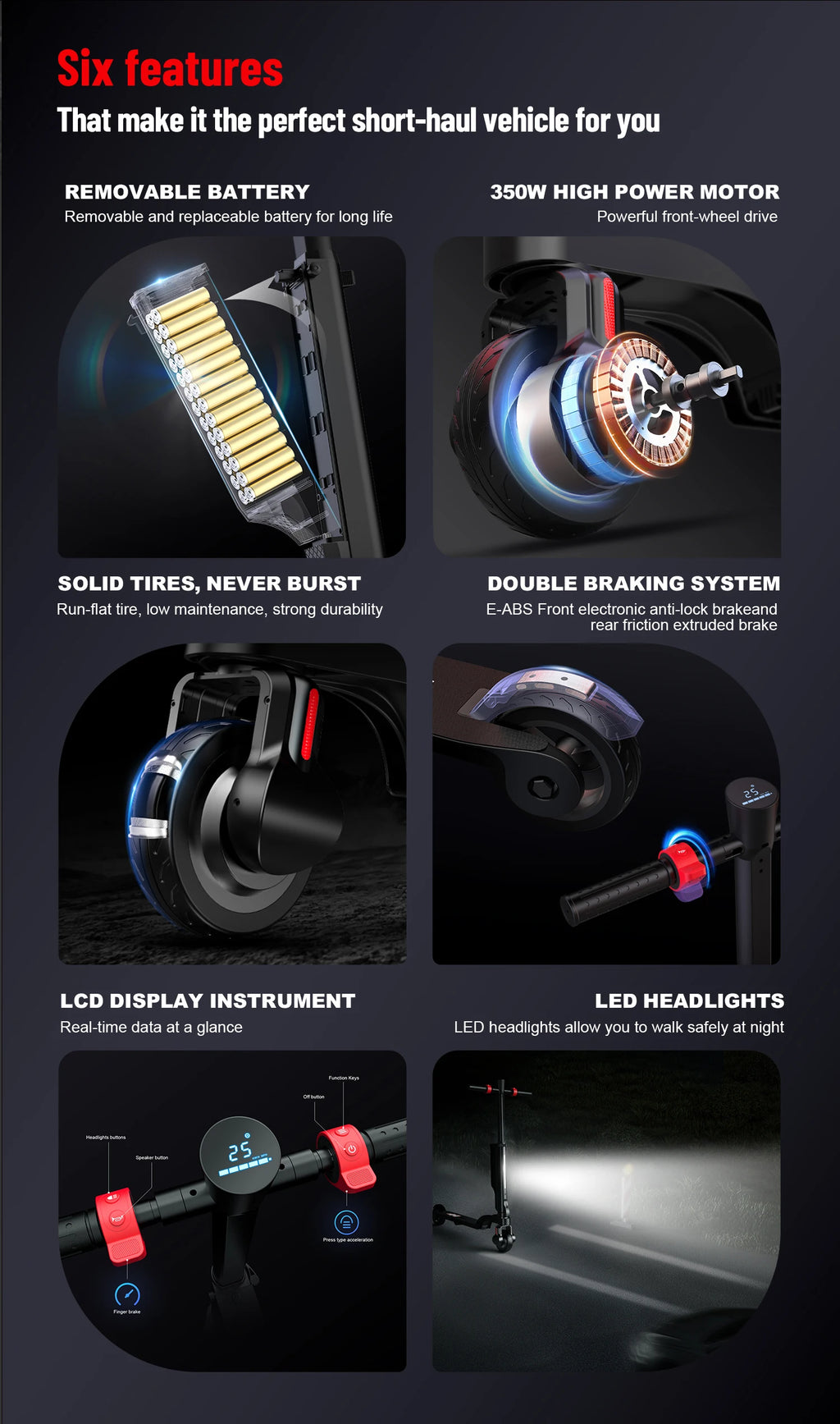 X6 Electric scooter 36V 7.5A Foldable E-Scooter 350W E-Scooter 25km range e scooter kick scooter electric for adults kids