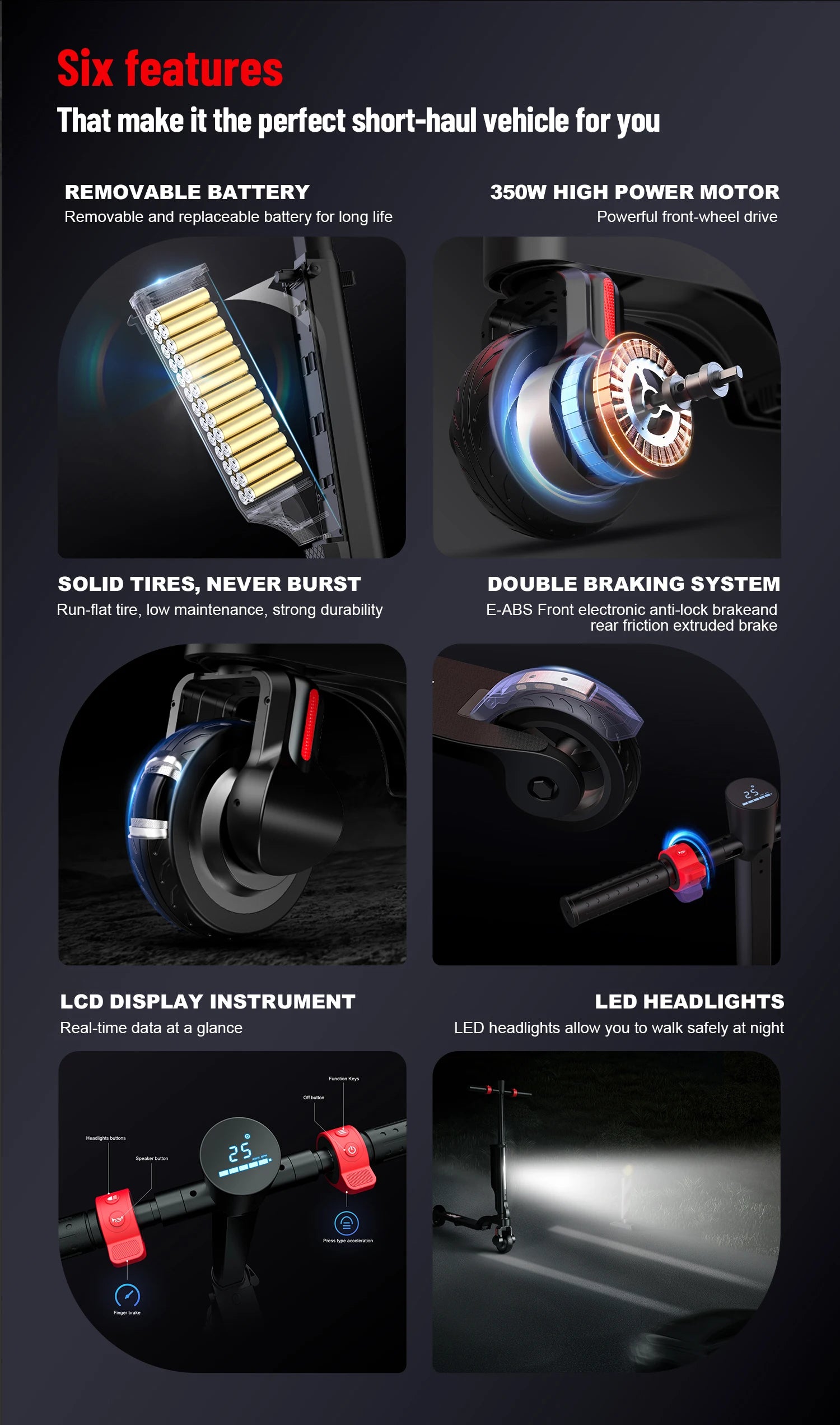 X6 Electric scooter 36V 7.5A Foldable E-Scooter 350W E-Scooter 25km range e scooter kick scooter electric for adults kids