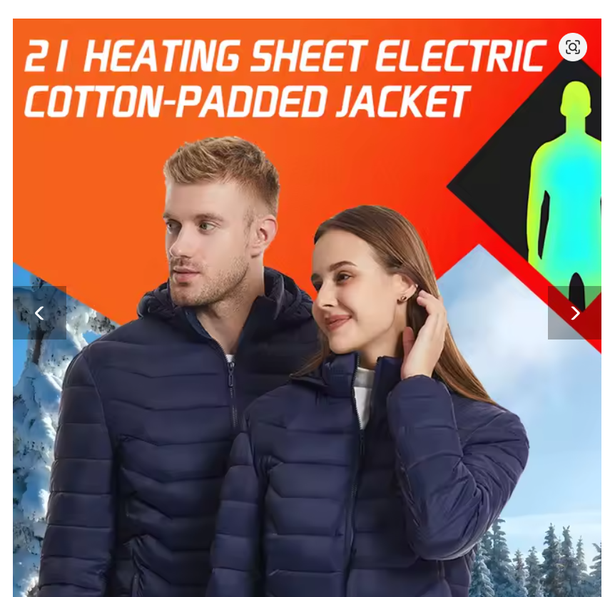 ELECTRONIC HEATED WINTER JACKET - 21 HEATING AREAS - Winter Men's Women's Winter Jacket -Motorcycle Jacket USB Electric Heating Jacket Heated Vest Moto Thermal