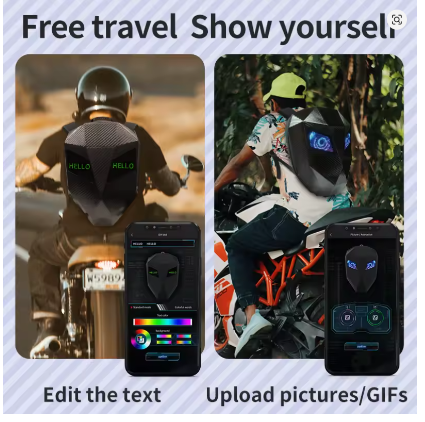 LED Safety Backpack - For Bikers - Scooters - Hikers - Joggers - Schoolers - Night Walkers -