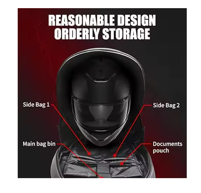 LED Backpack - Bike Riders- Scooters - Runners - Joggers - School Backpack - Safety Backpack Eyes Glow - Carbon Fiber Texture - Carry Helmet - School bag - Laptop