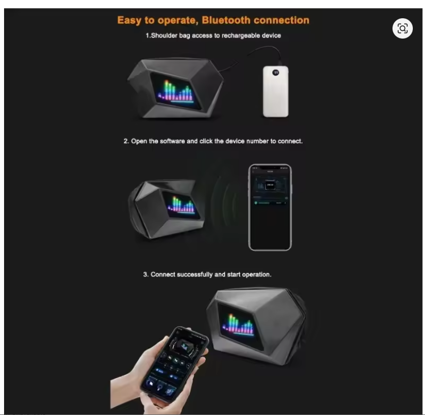 LED Shoulder Bag - LOY Moto Pocket LED Shoulder Straddle Bag - Eye Luminous Mochila