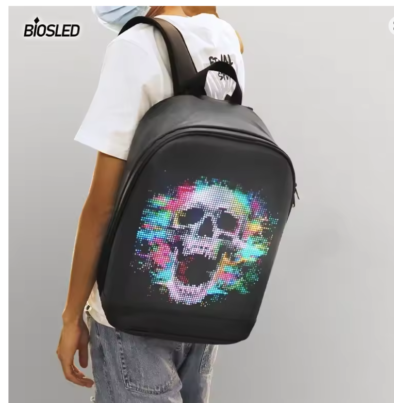 LED WiFi Version Backpack For School- Bicycling - Walking- Jogging  - Scotering -- Smart Phone Control LED Screen Dynamic Fashionable 3.0 Waterproof Backpack Motorcycle Laptop Cycling Backpackuct