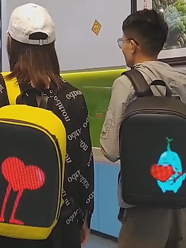 LED WiFi Version Backpack For School- Bicycling - Walking- Jogging  - Scotering -- Smart Phone Control LED Screen Dynamic Fashionable 3.0 Waterproof Backpack Motorcycle Laptop Cycling Backpackuct